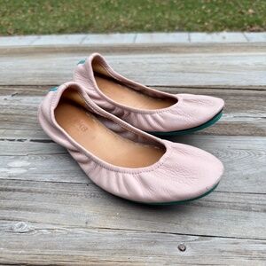 Tieks by Gavrieli Ballet‎ Flats Pale Pink Leather Teal Sole Size 8